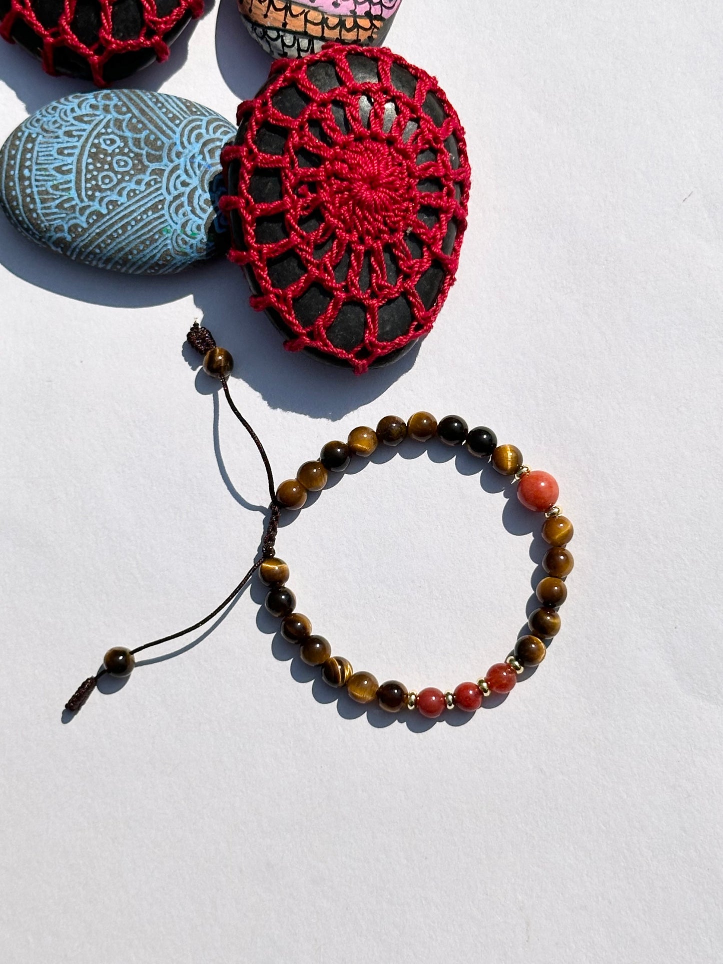 6mm Yellow Tigers Eye Stretch Handmade Bracelet, Women bracelet