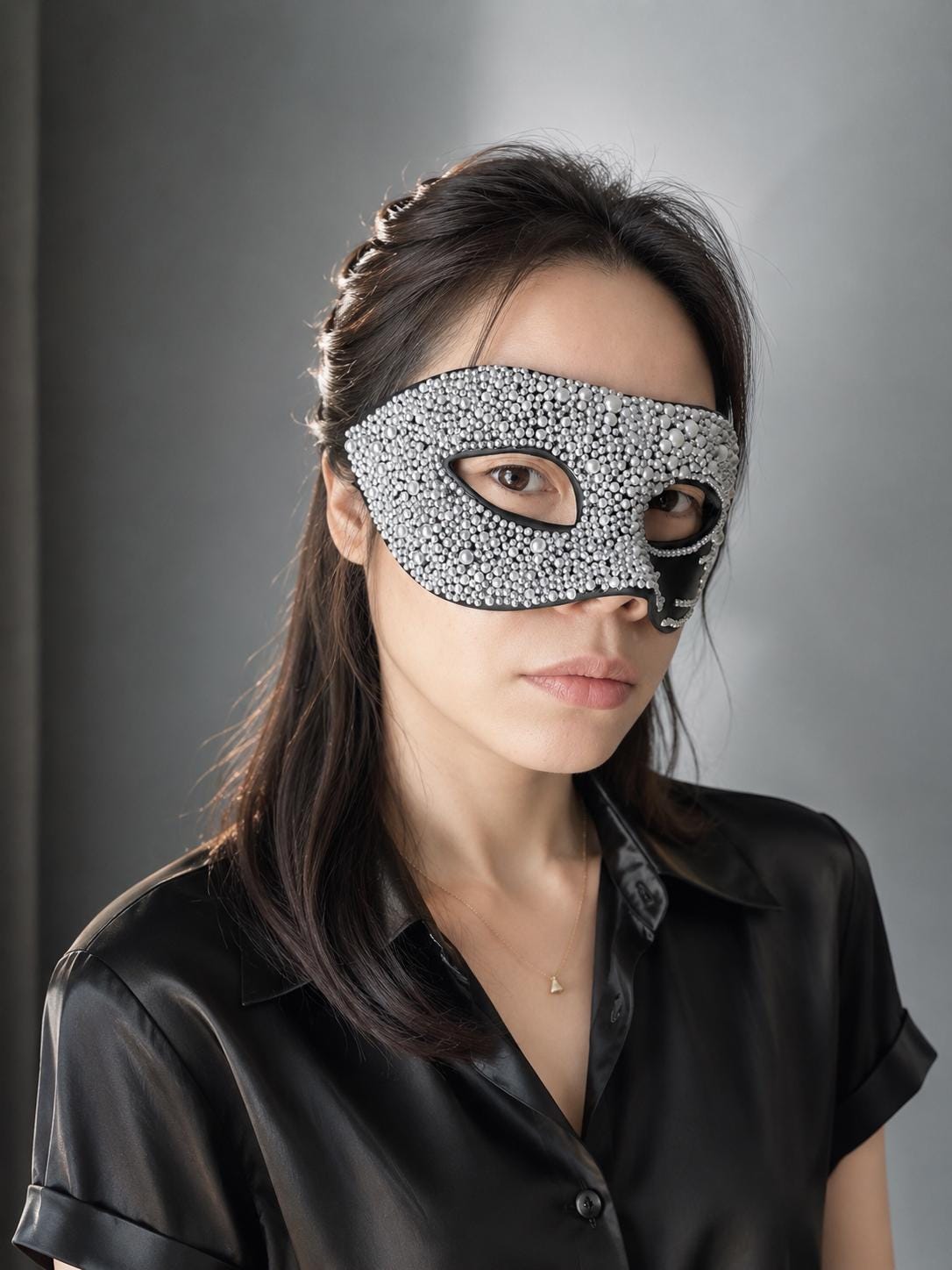 Black Masquerade Mask, Venetian Style Mardi Gras Ball