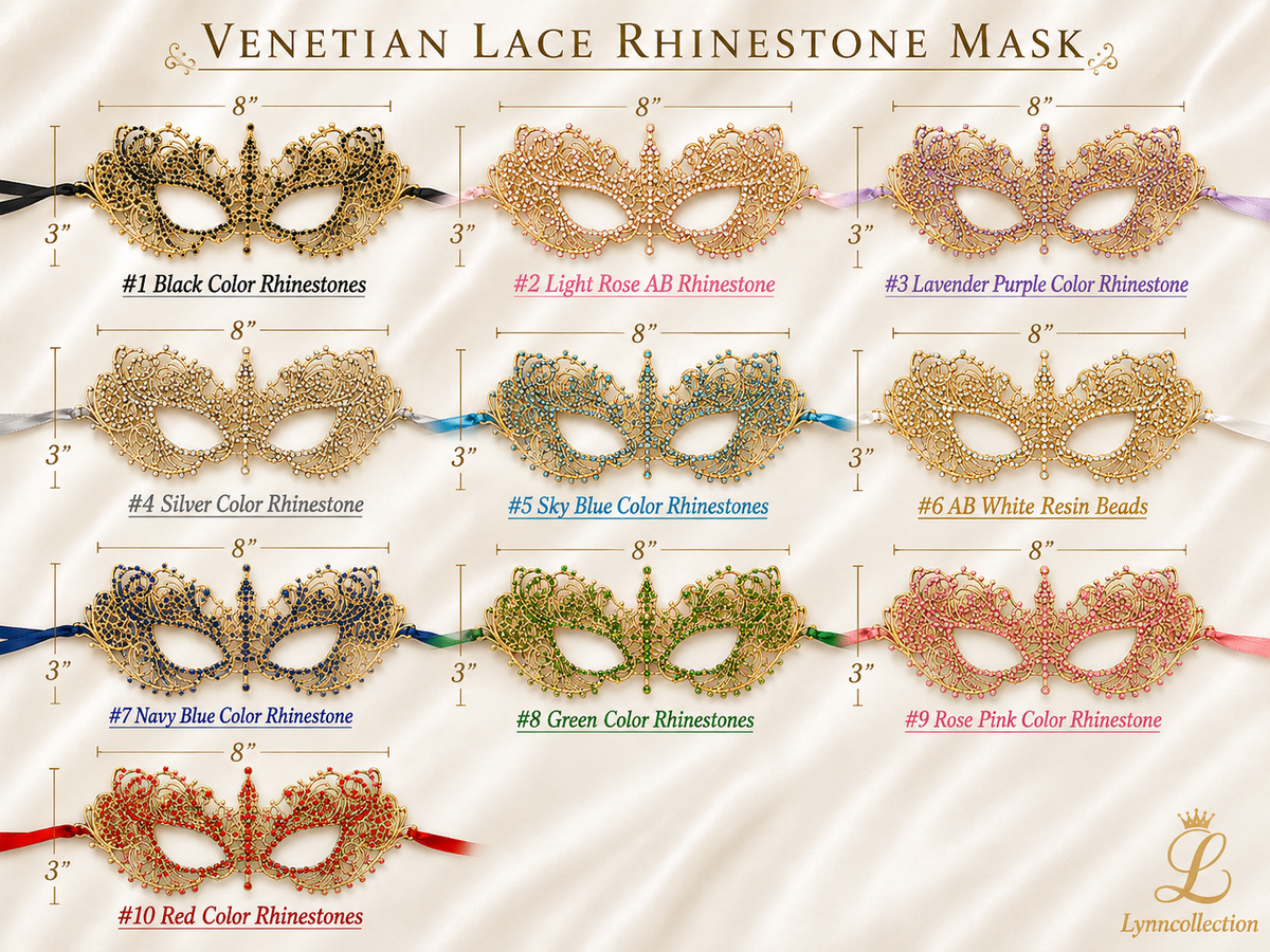 Bronze-colored color Masquerade Mask, Halloween Party Mask, Luxury Masquerade Mask Womens Lace Eye Mask