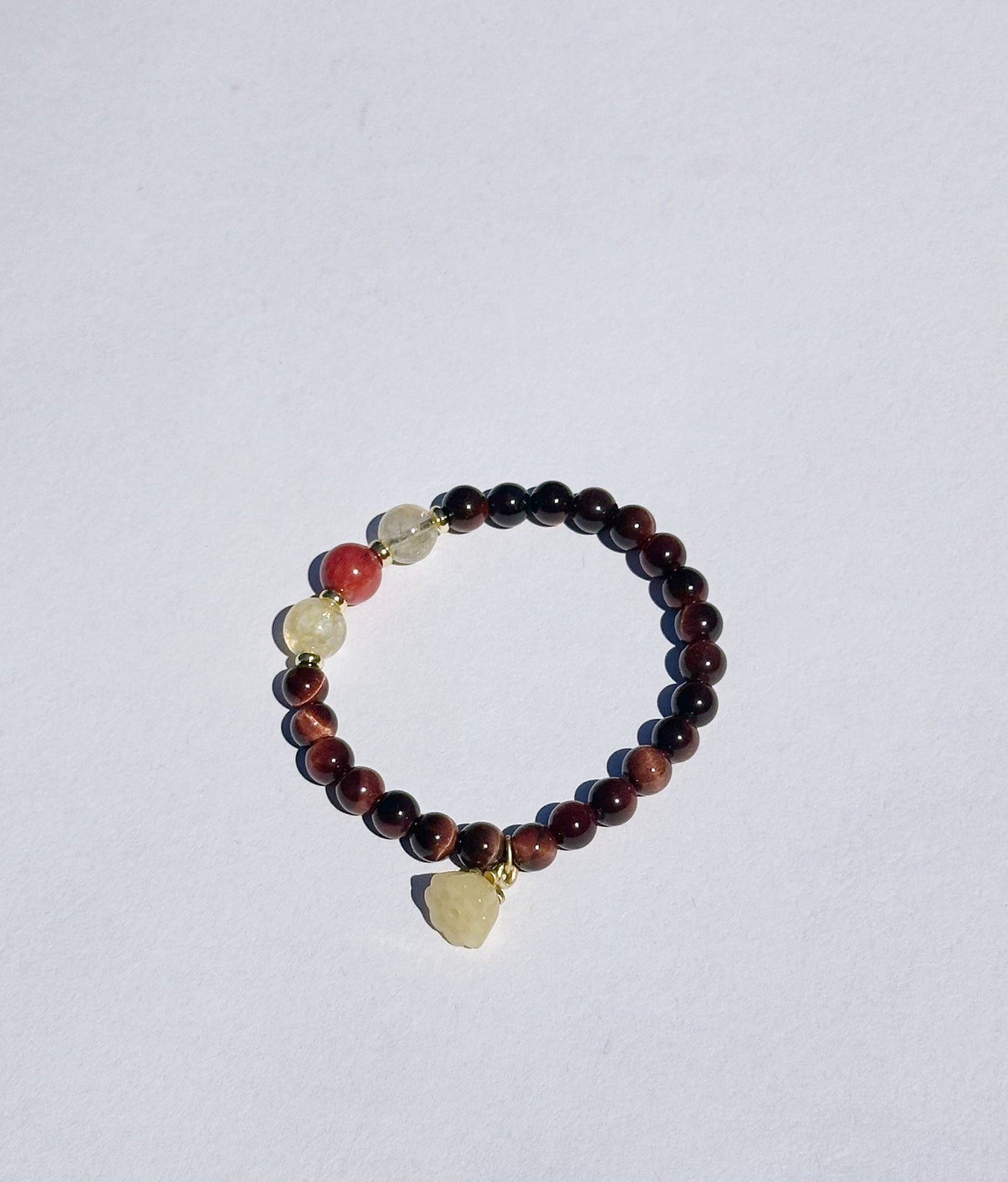 6mm Red Tiger Eye Elastic stretches for a secure, easy fit Handmade Bracelet, Women bracelet