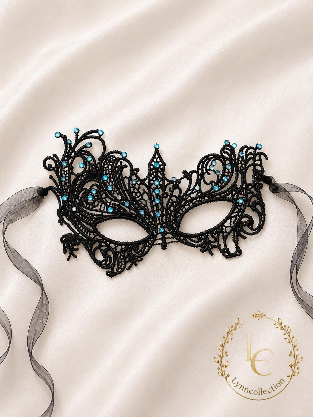 Lace Masquerade Mask with rhinestone,Masquerade Mask for Women Venetian Lace Eye Mask For Party Prom Ball Costume Mardi Gras