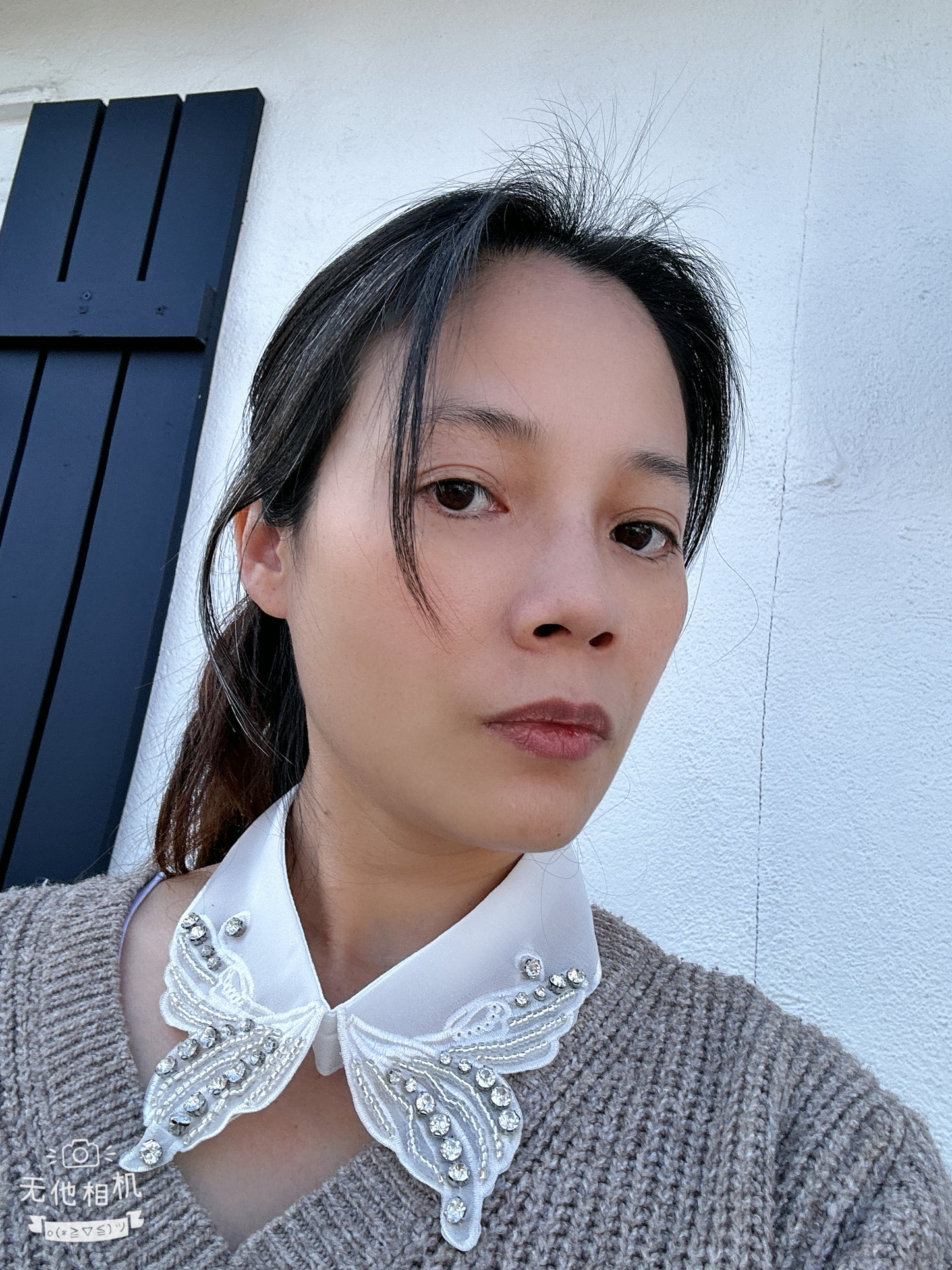 Vintage collar, False collar, detachable shirt collar, Black Color Women's, Girls False Collar Lapel, Fashion Beads Fake False