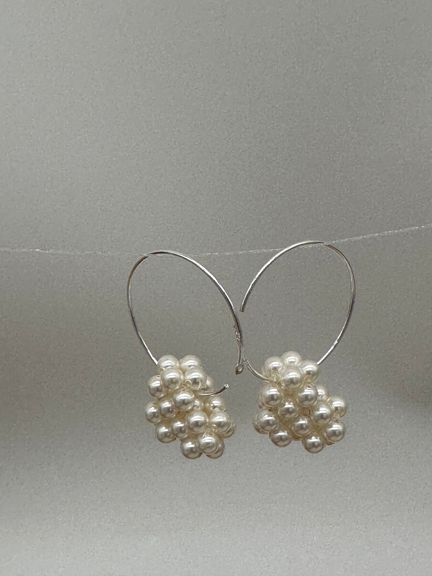Handmade earrings, Dangle Earrings Swarovski pearl with 925 sterling silver hook