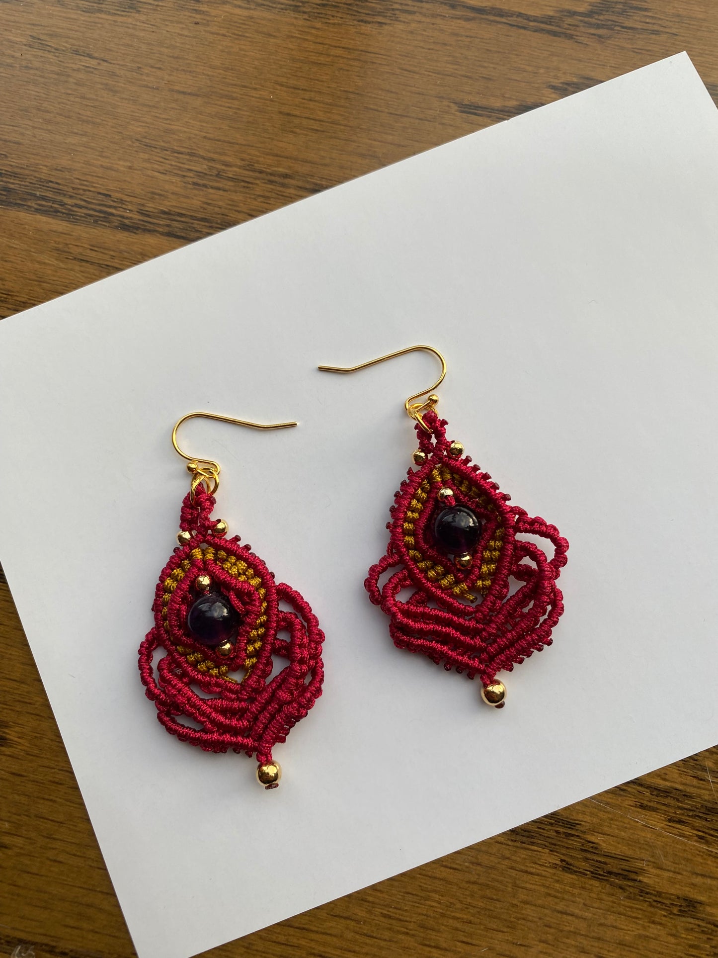 Macrame Earrings, Bohemian Fashion, Tribal Ethnic Bellydance, Handmade Earrings,Handmade Macrame, Dangle Earring,Macrame Jewelry