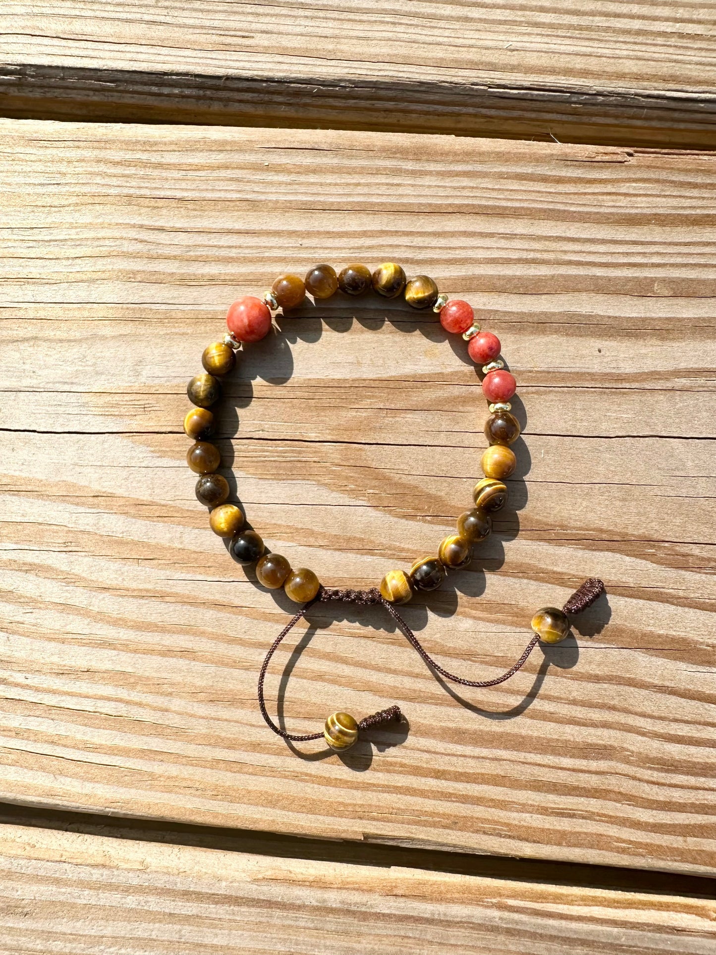 6mm Yellow Tigers Eye Stretch Handmade Bracelet, Women bracelet