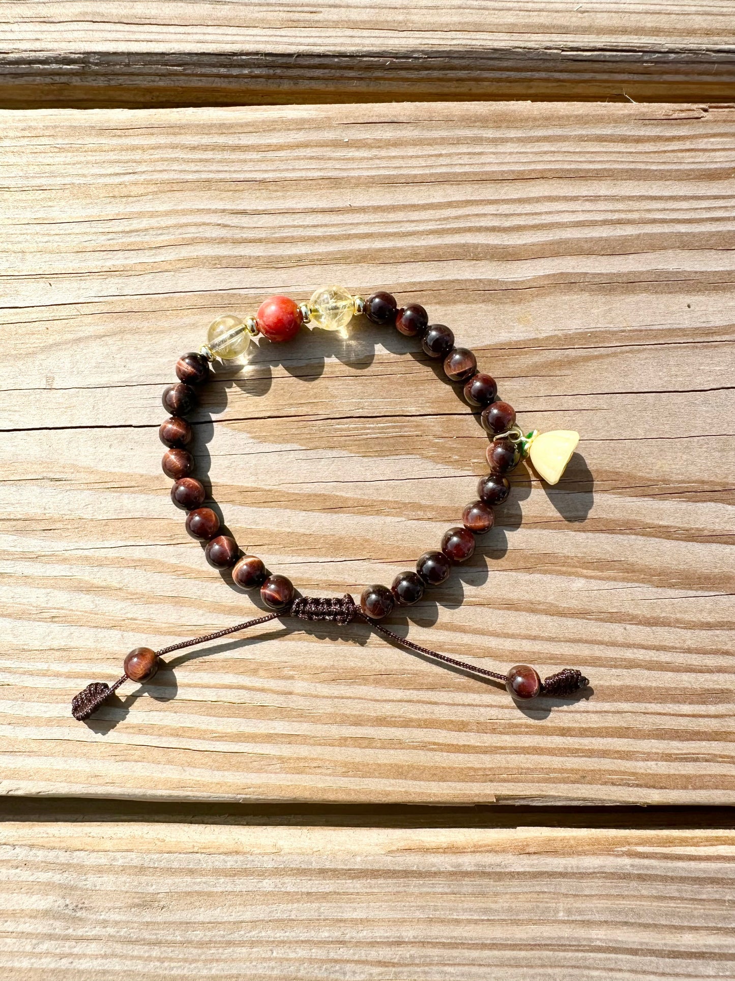 6mm Red Tiger Eye Stretch Handmade Bracelet, Women bracelet