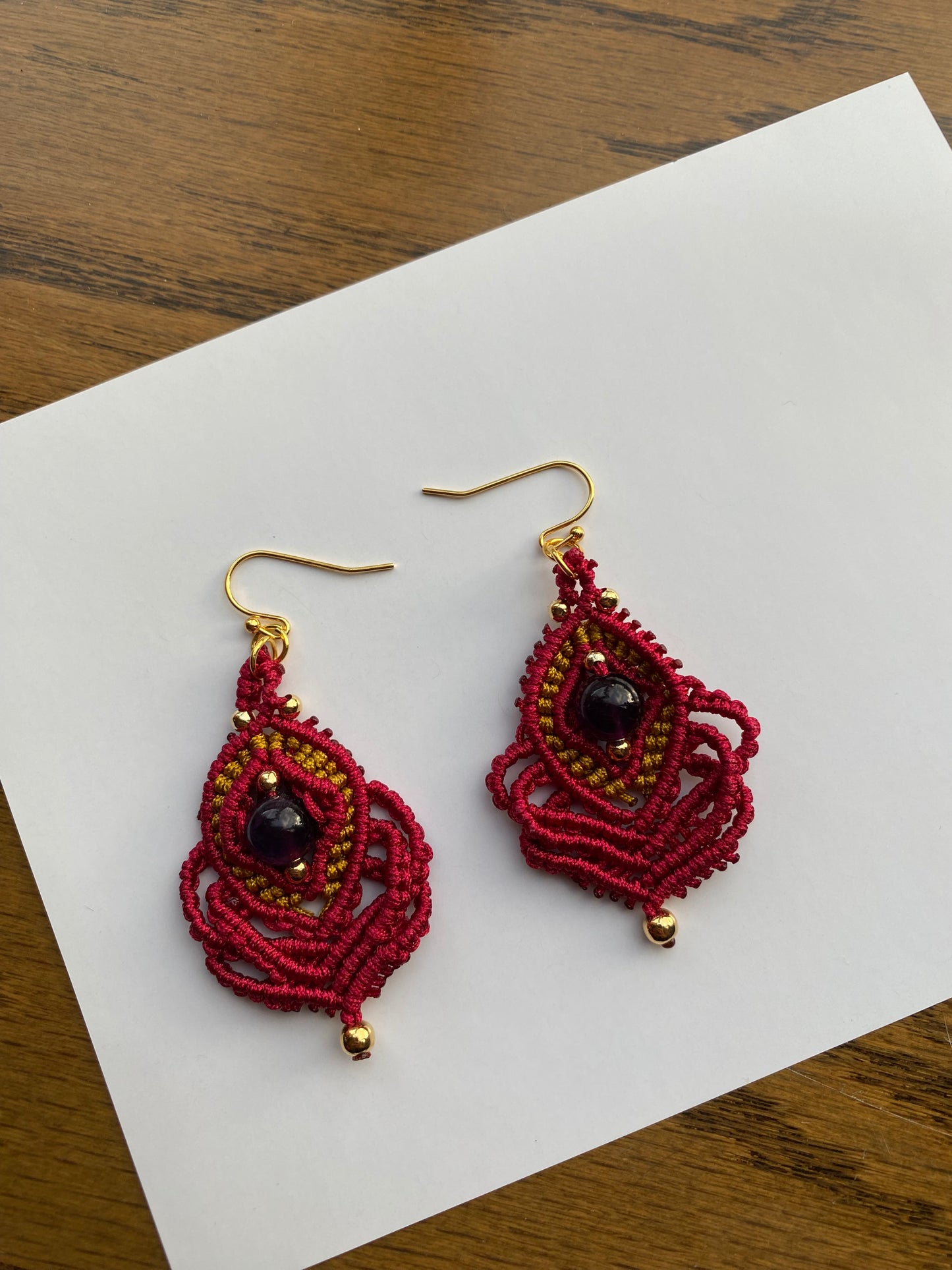 Macrame Earrings, Bohemian Fashion, Tribal Ethnic Bellydance,  Handmade Earrings,Handmade Macrame, Dangle Earring,Macrame Jewelry