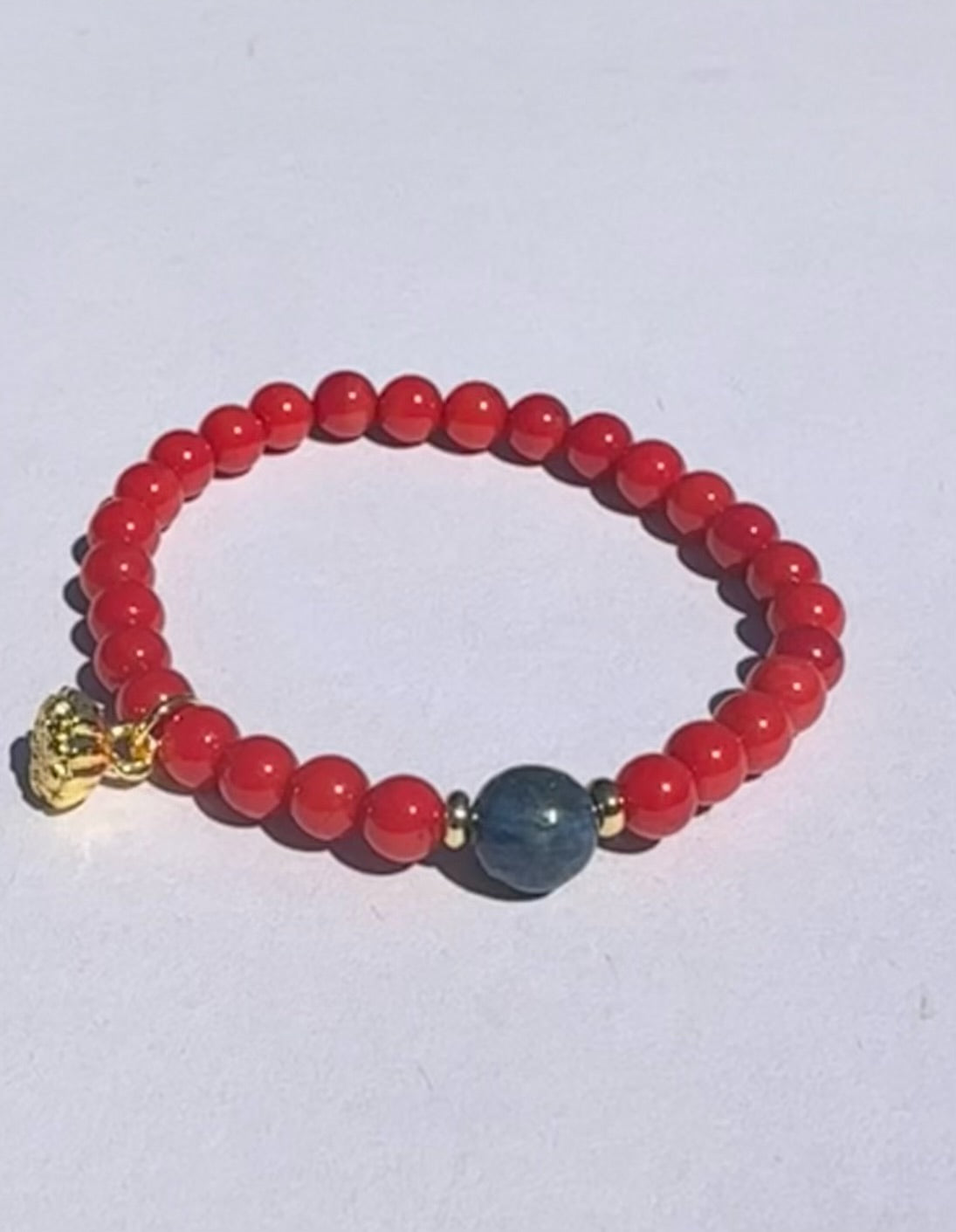 6mm coral Handmade Bracelet, Women bracelet