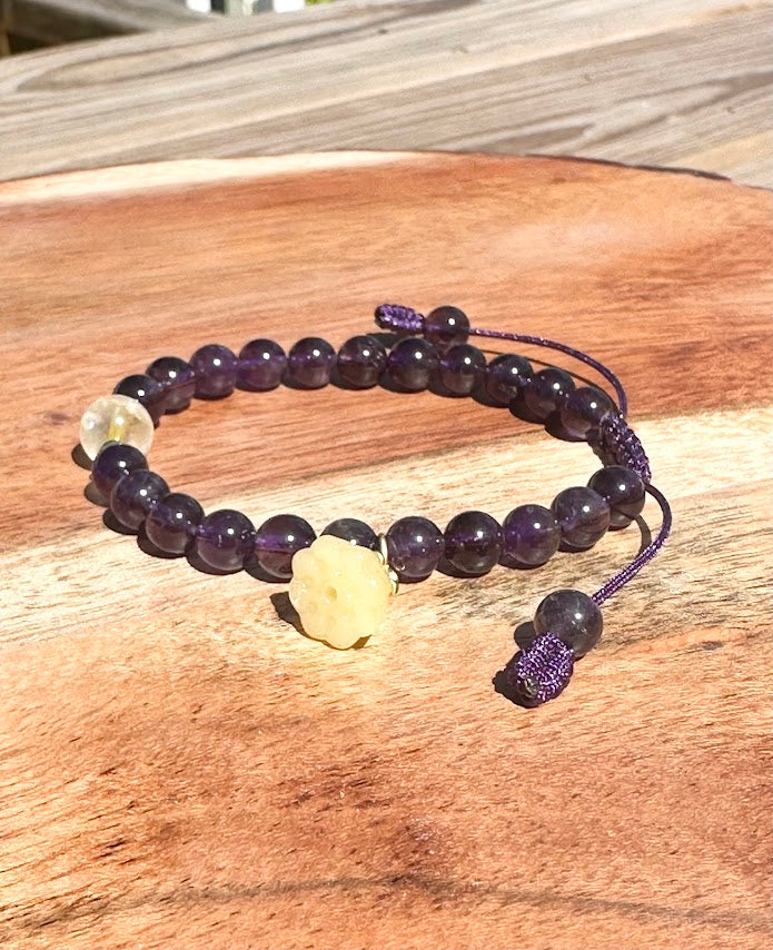 6mm Amethyst Stretch Handmade Bracelet