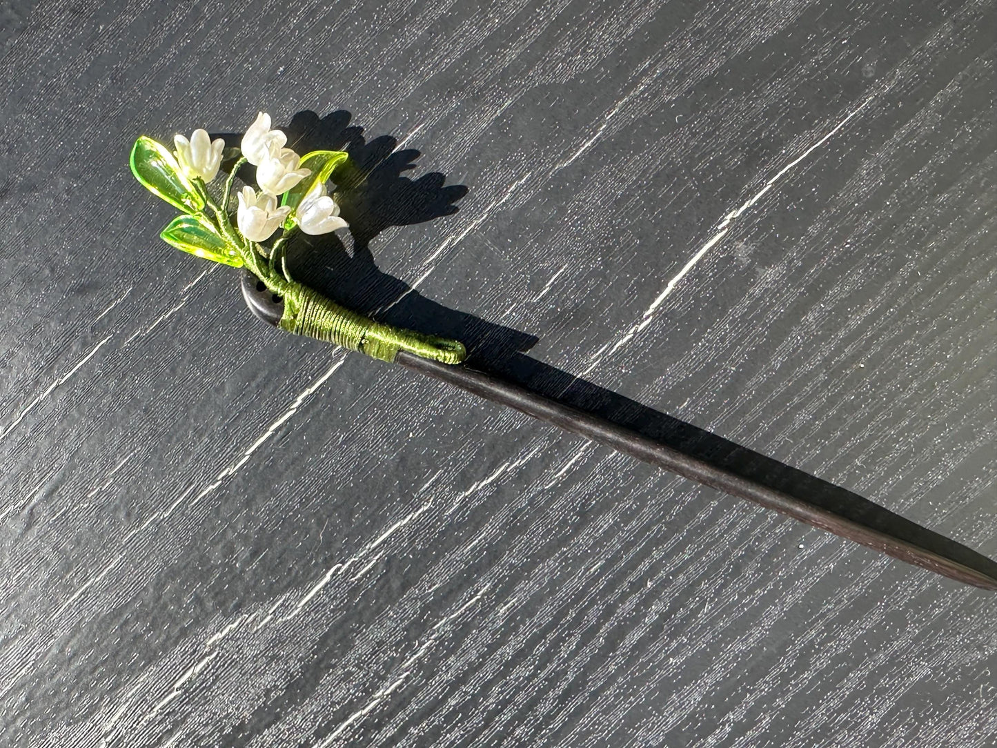 Vintage Hair Stick, lily of the valley Hairpin, Ancient Style Costume Handmade wooden Hair Accessory