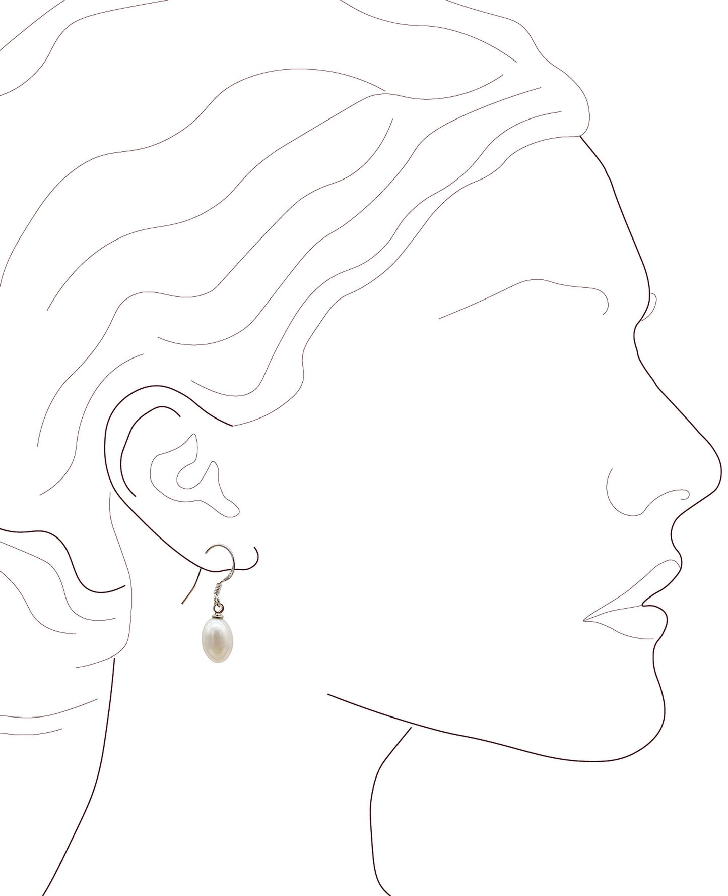 Dangle Earrings,925 Sterling Silver Hook with freshwater pearl