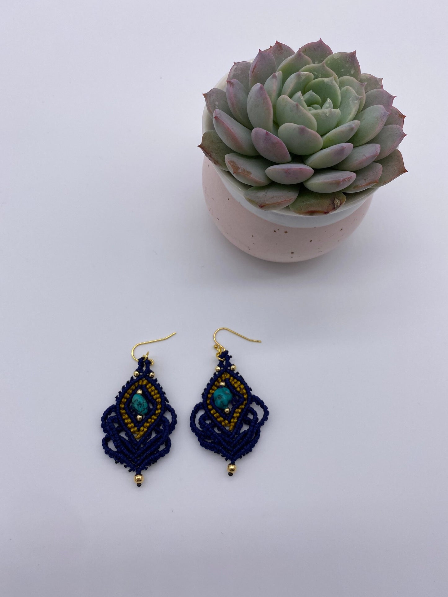 Macrame Earrings, Bohemian Fashion, Tribal Ethnic Bellydance, Handmade Earrings,Handmade Macrame, Dangle Earring,Macrame Jewelry