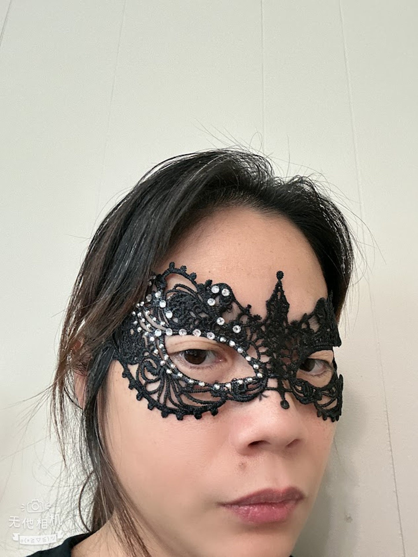 Black soft Lace Mask with clear color Rhinestones, Embroidery, Appliques, Black Mask, Party Mask, Wedding Mask, Halloween Mask