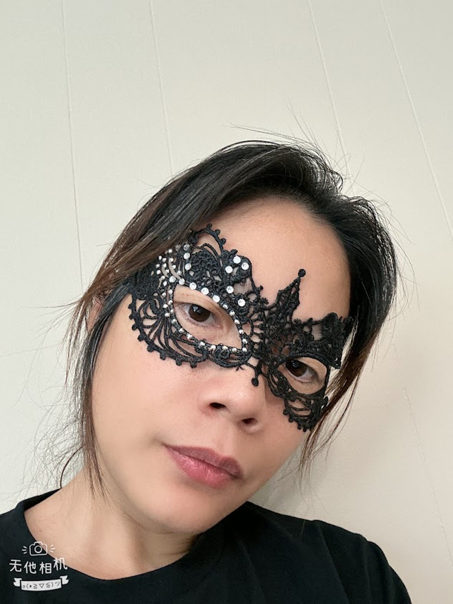 Black soft Lace Mask with clear color Rhinestones, Embroidery, Appliques, Black Mask, Party Mask, Wedding Mask, Halloween Mask