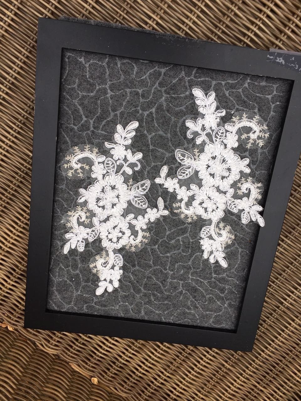 A36 Lace appliques ,wedding applique,two pairs Lace appliques, Embroidered Appliques A36
