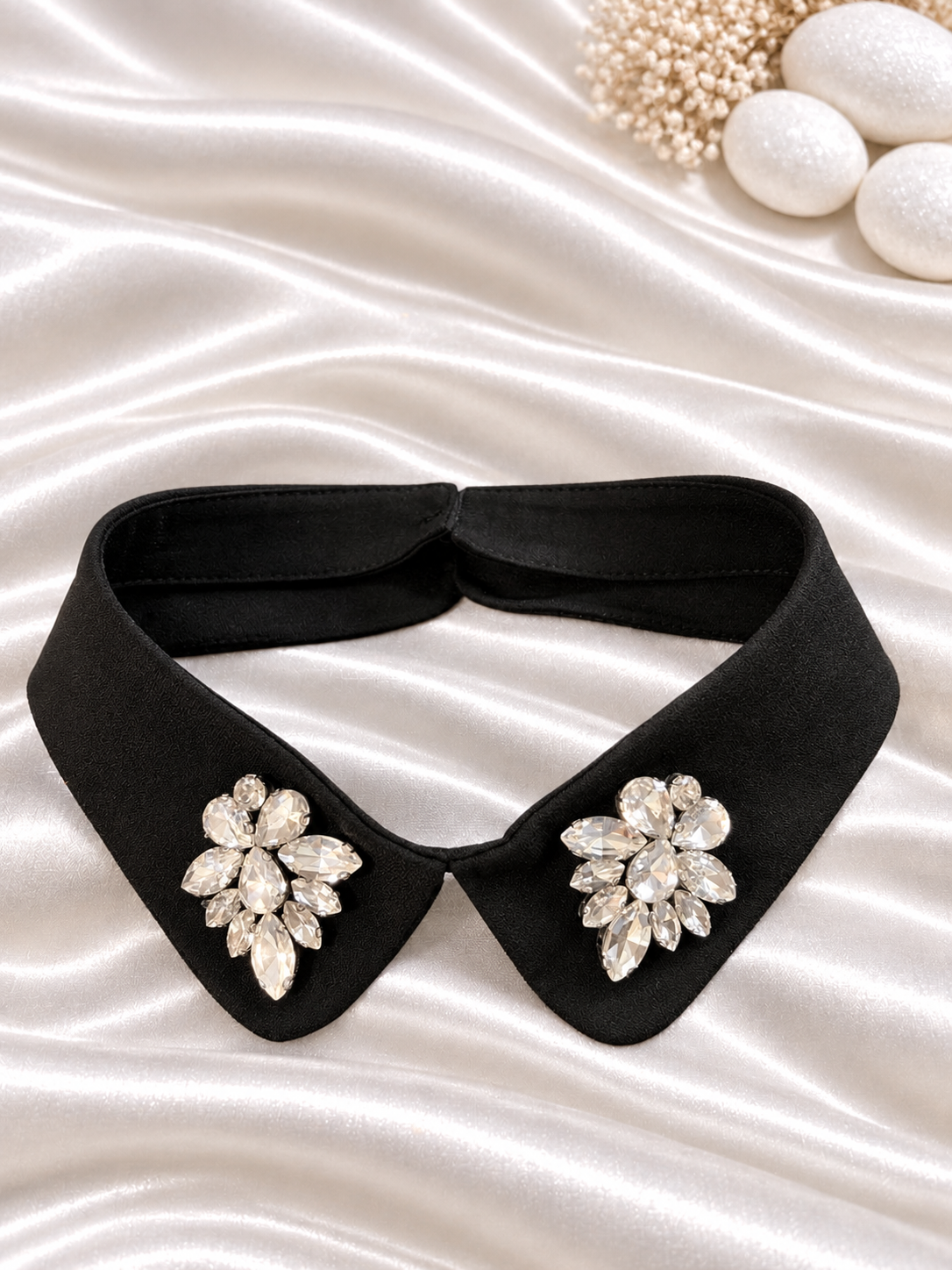 #5 Detachable Collar: Women's Fashion Lapel , Hand-stitch Rhinestone Collar