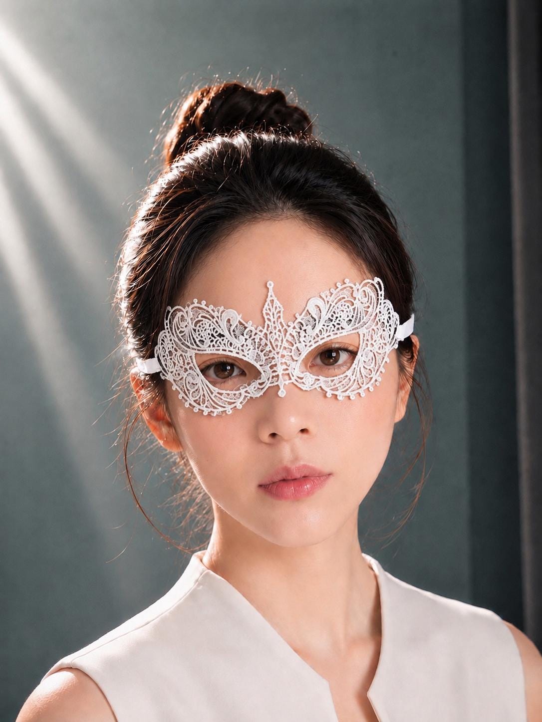 Luxury Masquerade Mask Womens Lace Eye Mask for Ball Proms and Party, Halloween Party