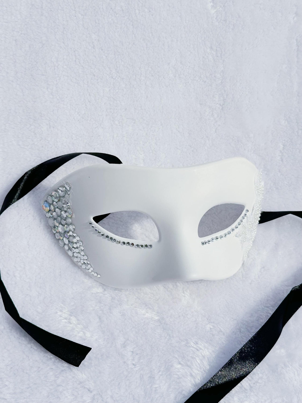 Rhinestone Masquerade Mask: Venetian Style Lace Mask, Mardi Gras Ball