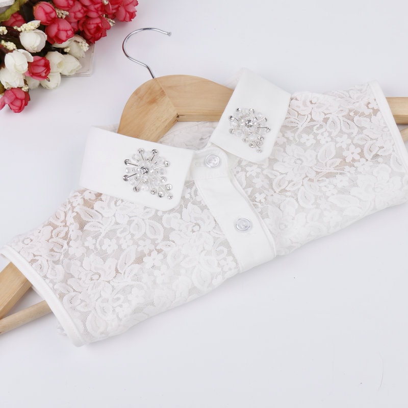 Vintage Lace Detachable Collar: Women's Half Shirt Collar