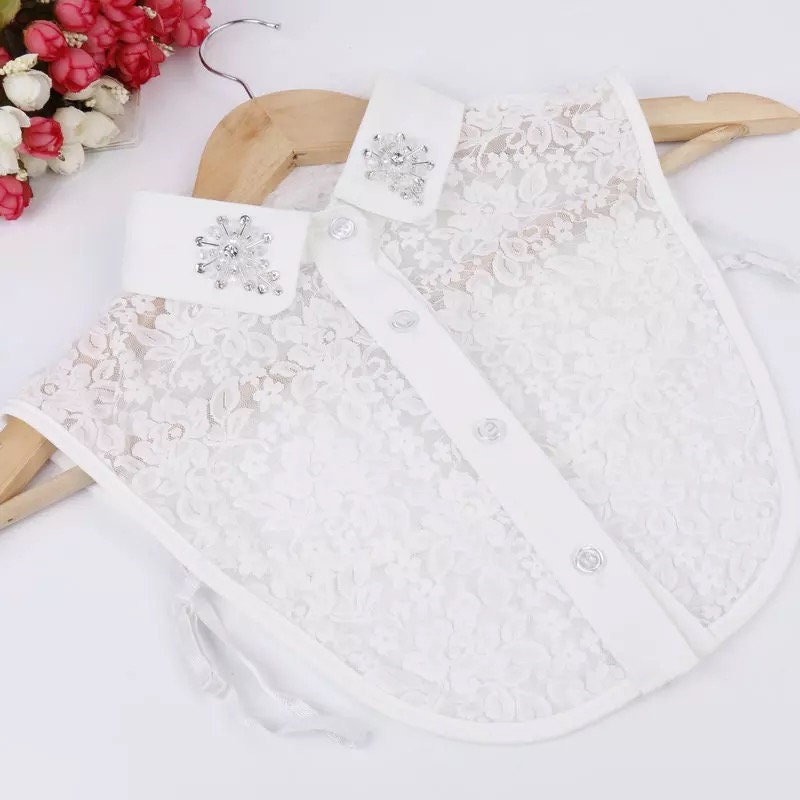 Vintage Lace Detachable Collar: Women's Half Shirt Collar