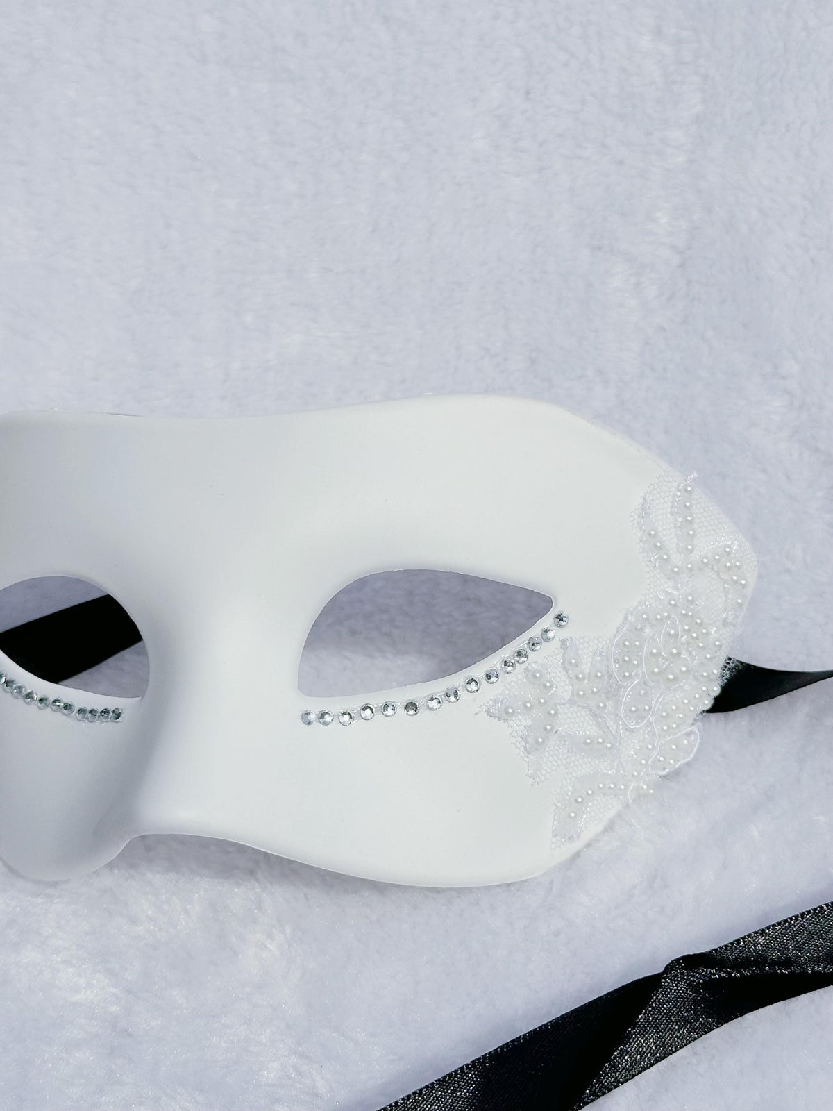 Rhinestone Masquerade Mask: Venetian Style Lace Mask, Mardi Gras Ball