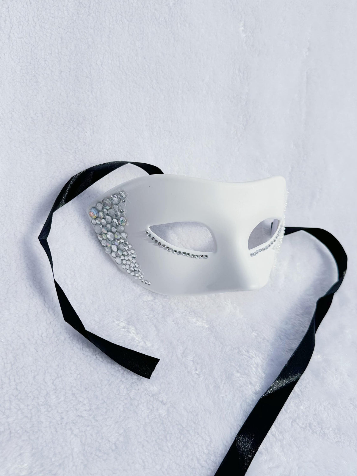 Rhinestone Masquerade Mask: Venetian Style Lace Mask, Mardi Gras Ball