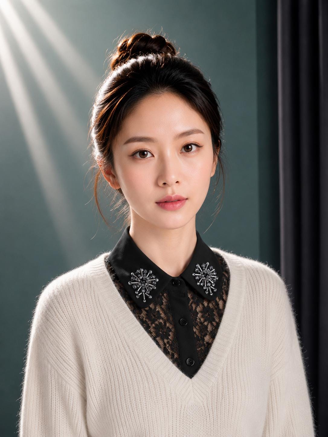 Vintage Lace Detachable Collar: Women's Half Shirt Collar