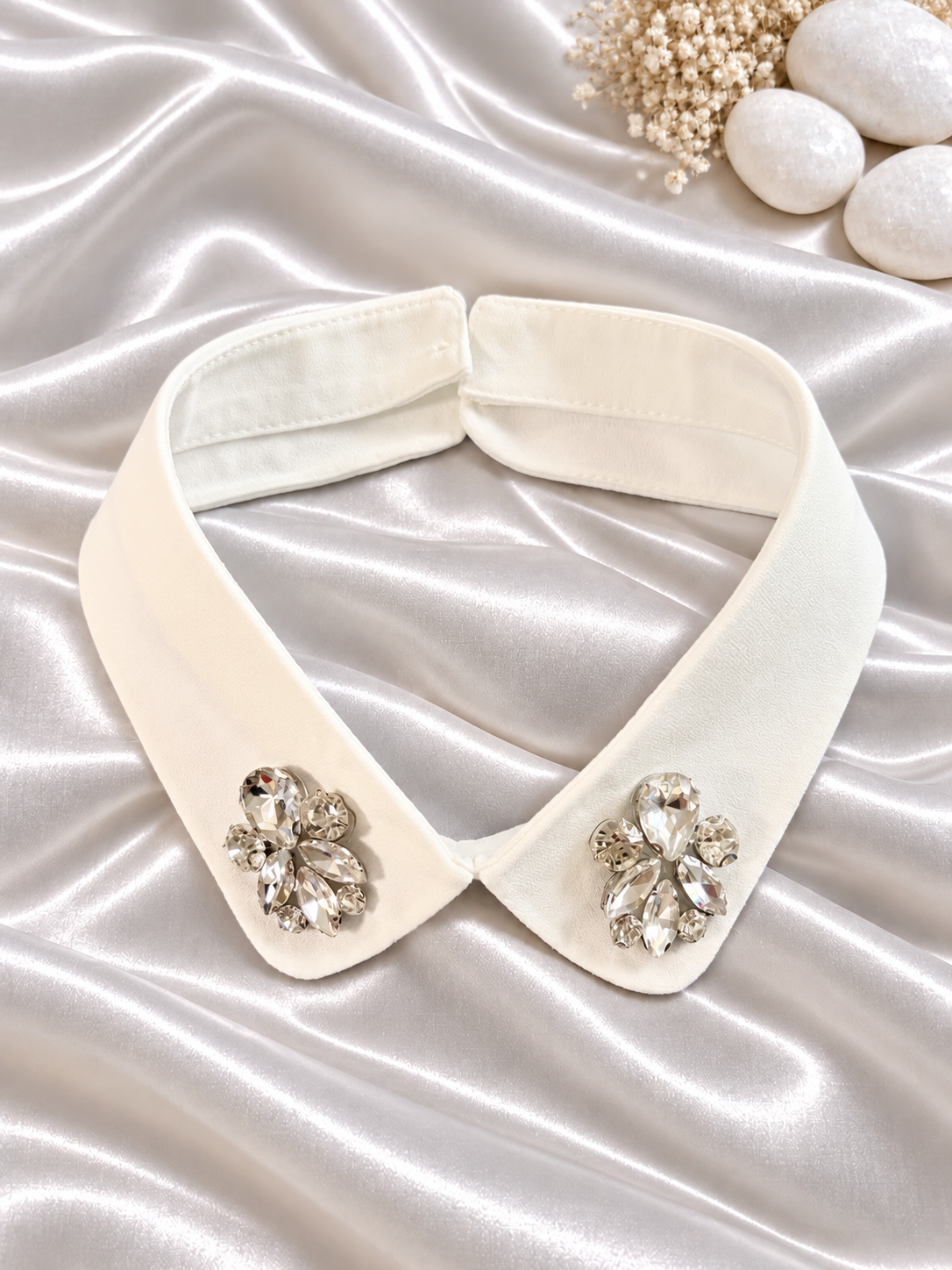 #3 Detachable Collar: Women's Fashion Lapel , Hand-stitch Rhinestone Collar