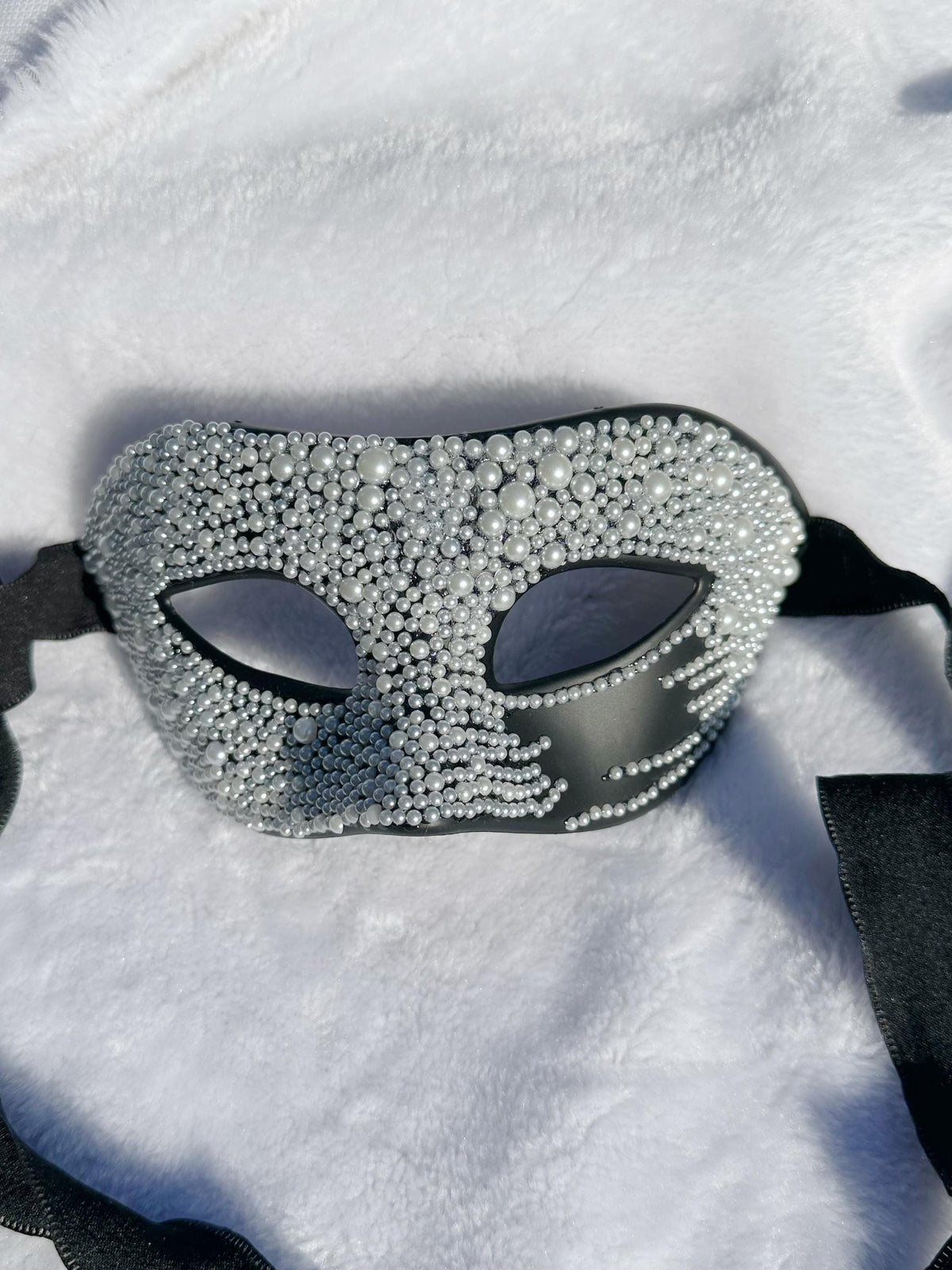 Black Masquerade Mask, Venetian Style Mardi Gras Ball