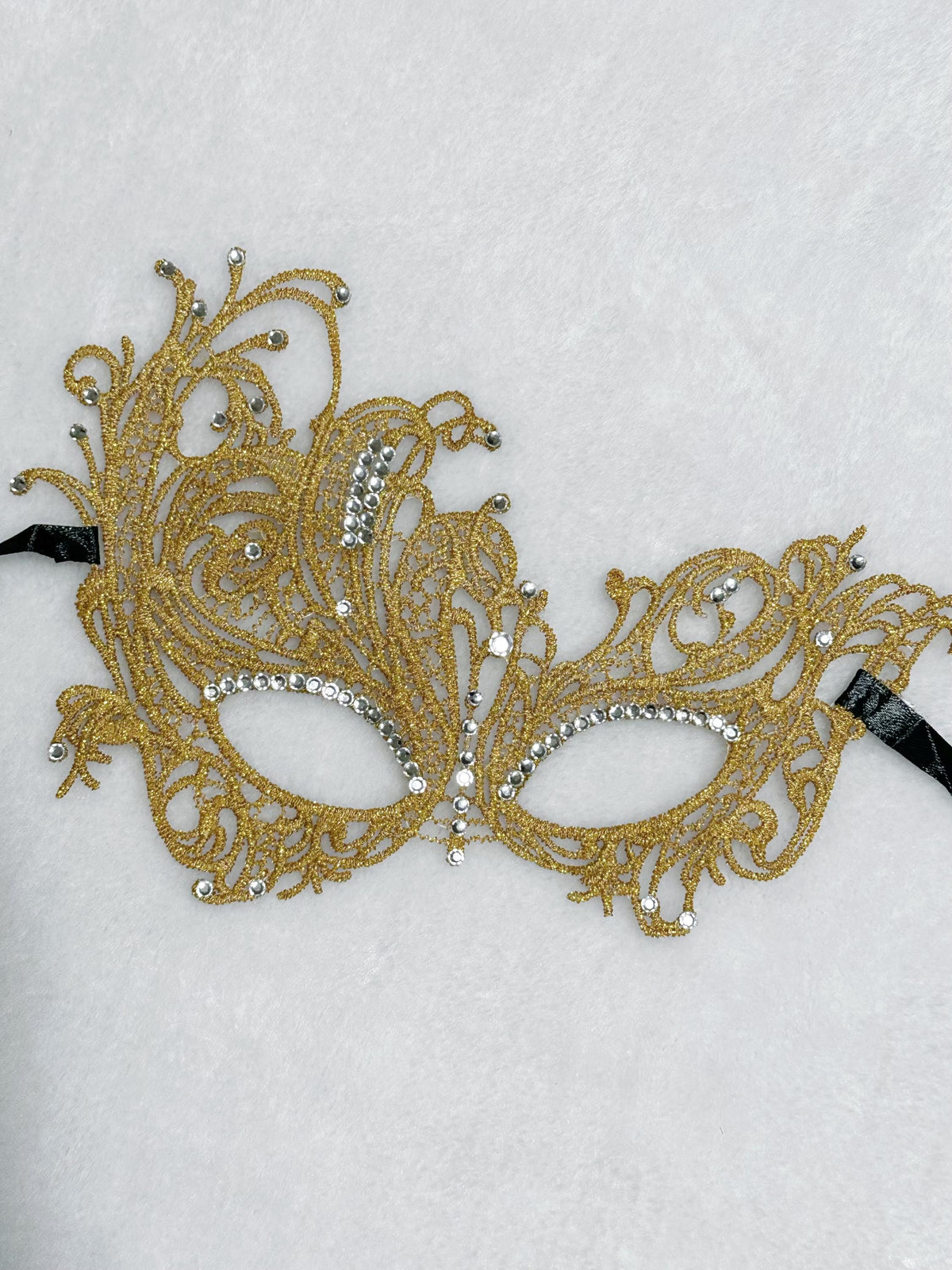 Lace Masquerade Mask with clear rhinestone,Masquerade Mask for Women Venetian Lace Eye Mask For Party Prom Ball Costume Mardi Gras