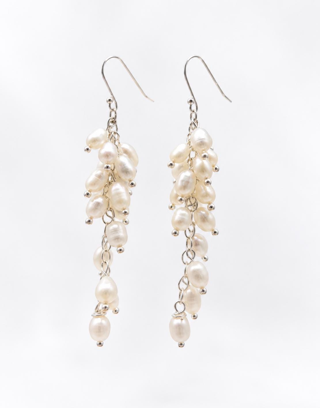 handmade earrings,  Dangle Earrings,925 Sterling Silver Hook with freshwater pearl