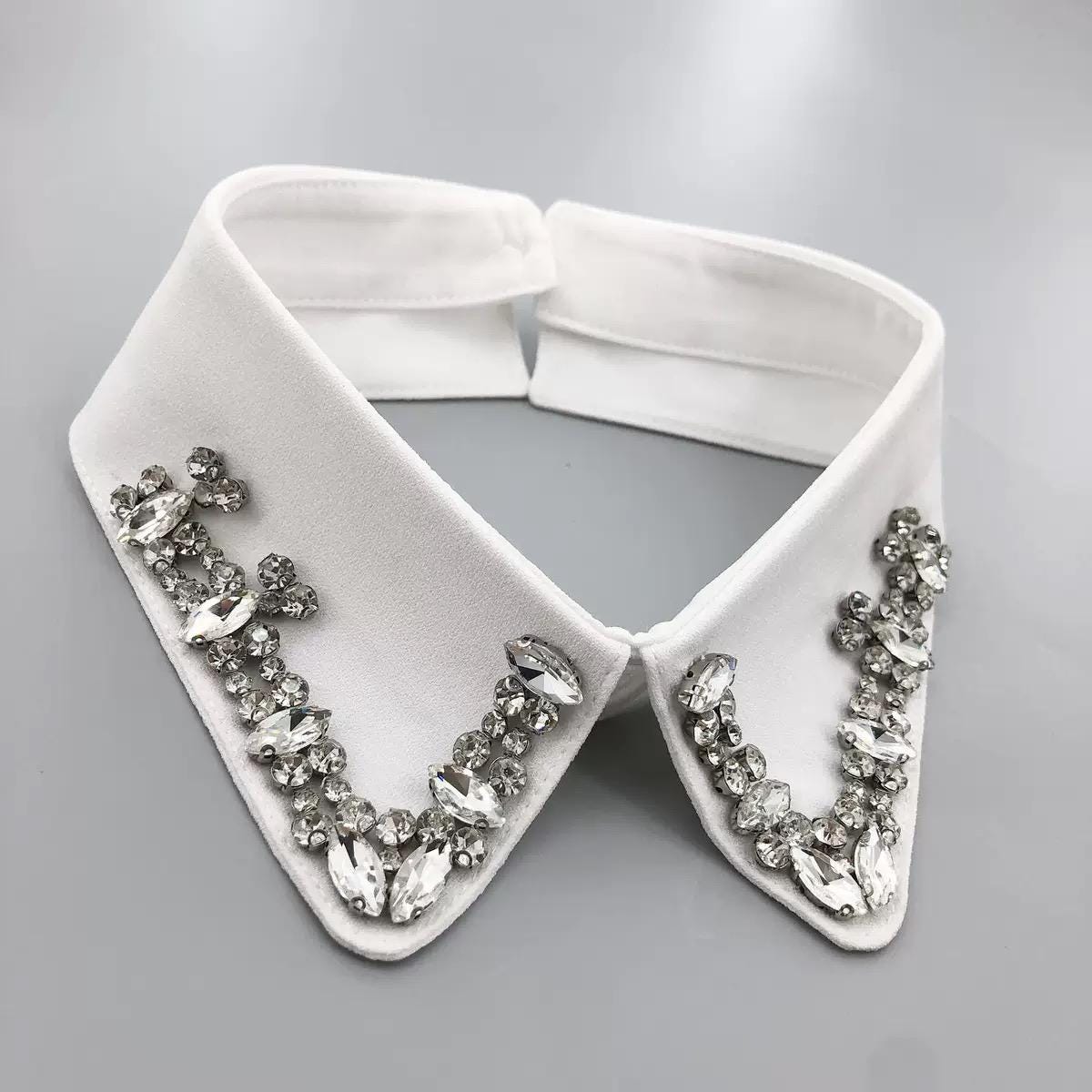 Beaded Black Detachable Collar: Women's Fashion Lapel