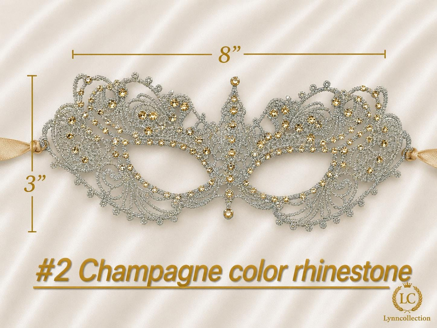 Gray Color Lace Masquerade Mask, Halloween party mask, Rhinestone masquerade mask