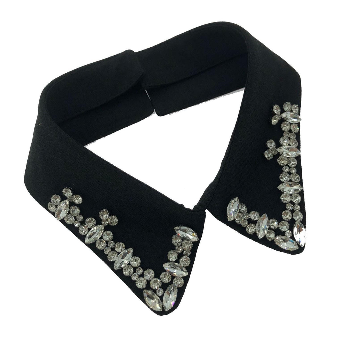 Beaded Black Detachable Collar: Women's Fashion Lapel