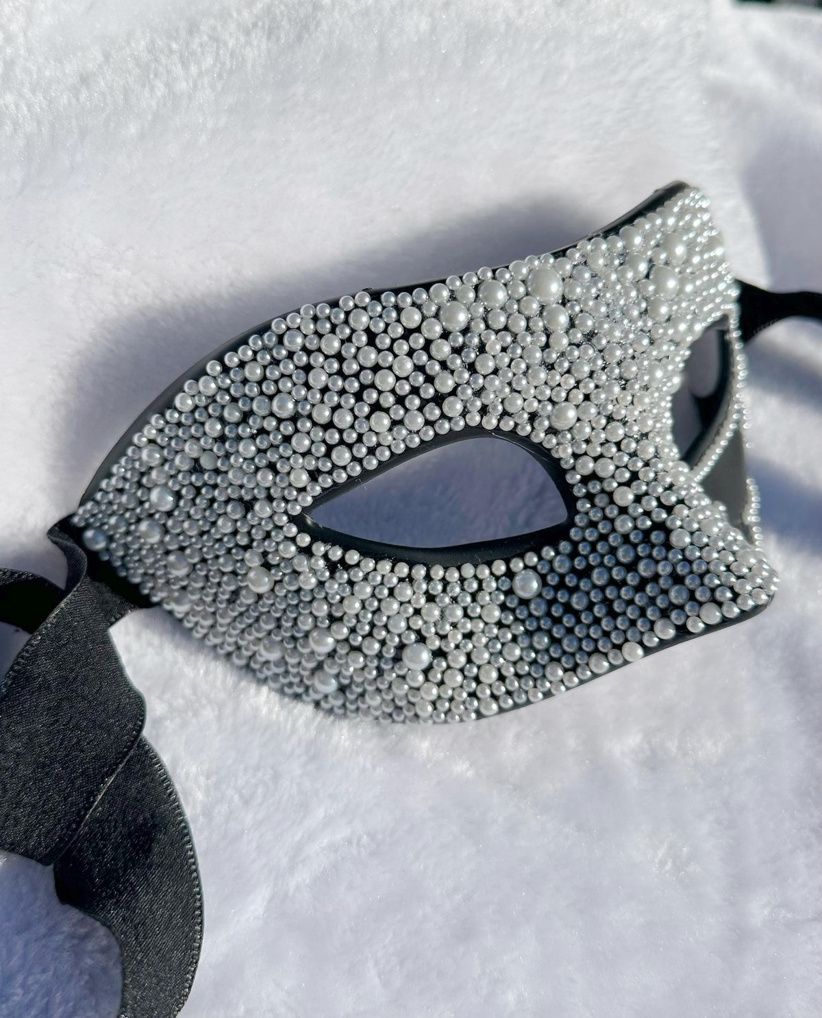 Black Masquerade Mask, Venetian Style Mardi Gras Ball