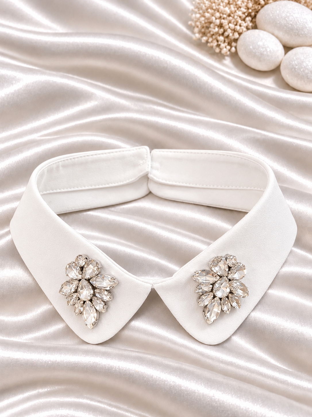 #5 Detachable Collar: Women's Fashion Lapel , Hand-stitch Rhinestone Collar