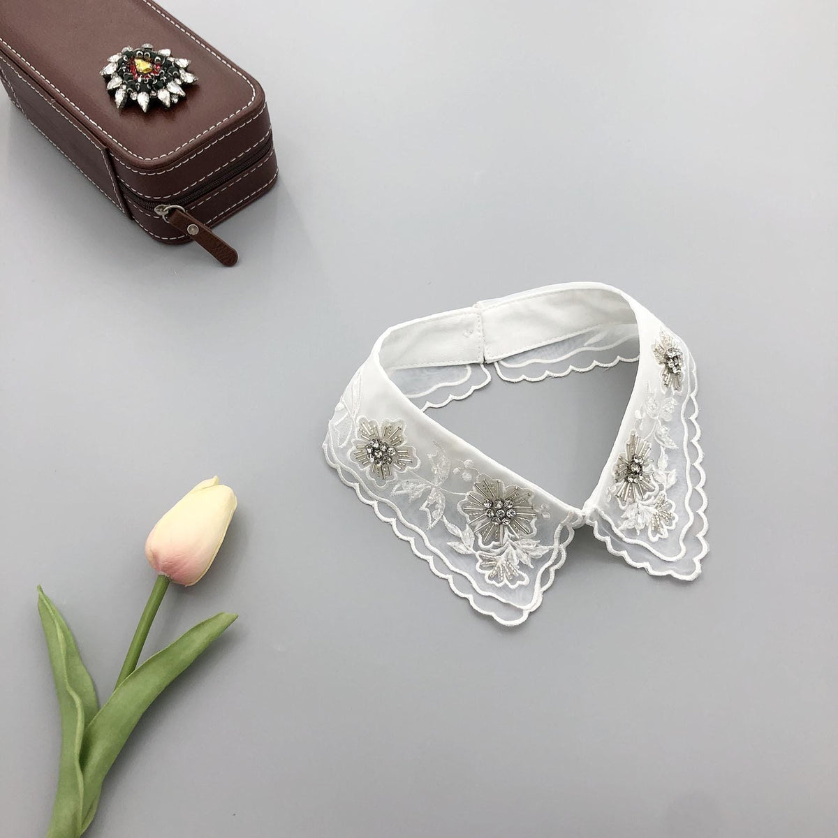 Beaded Detachable Collar: Women's Fashion Lapel