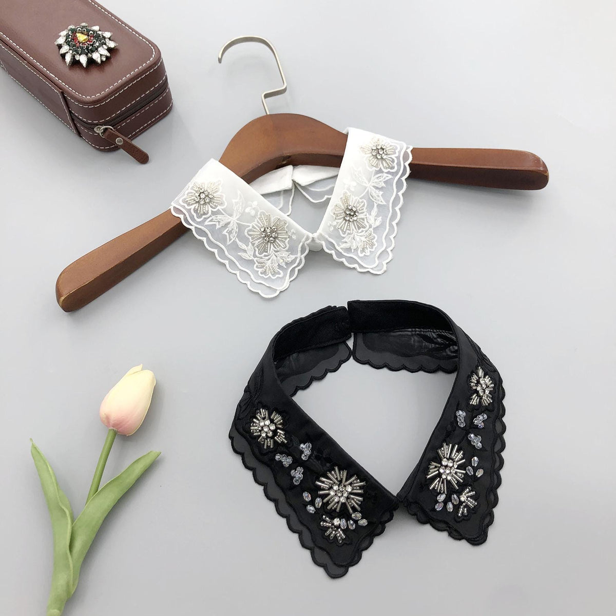 Beaded Detachable Collar: Women's Fashion Lapel