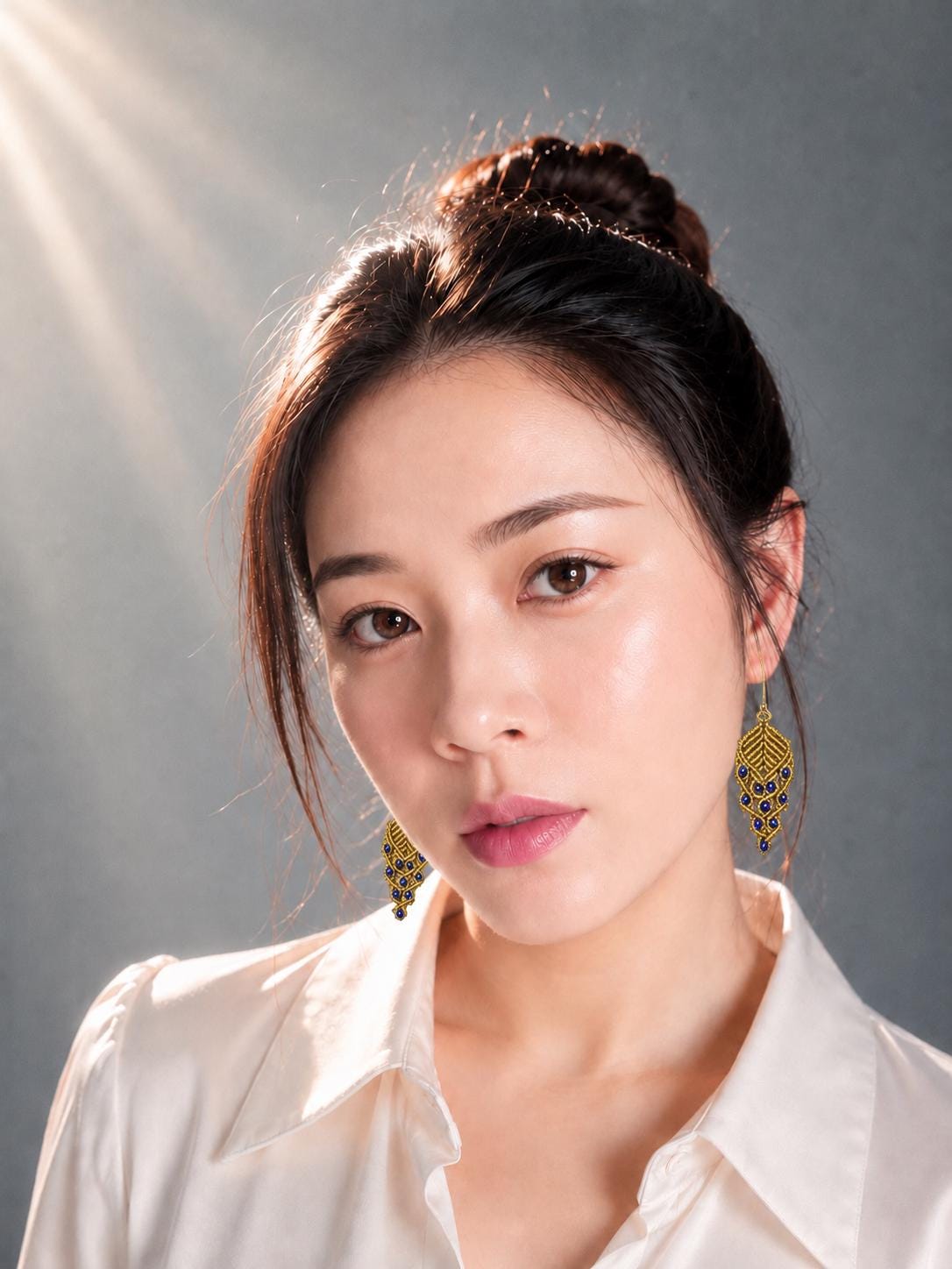 Handmade Macrame Dangle Earrings: Bohemian Gold Plated Hooks