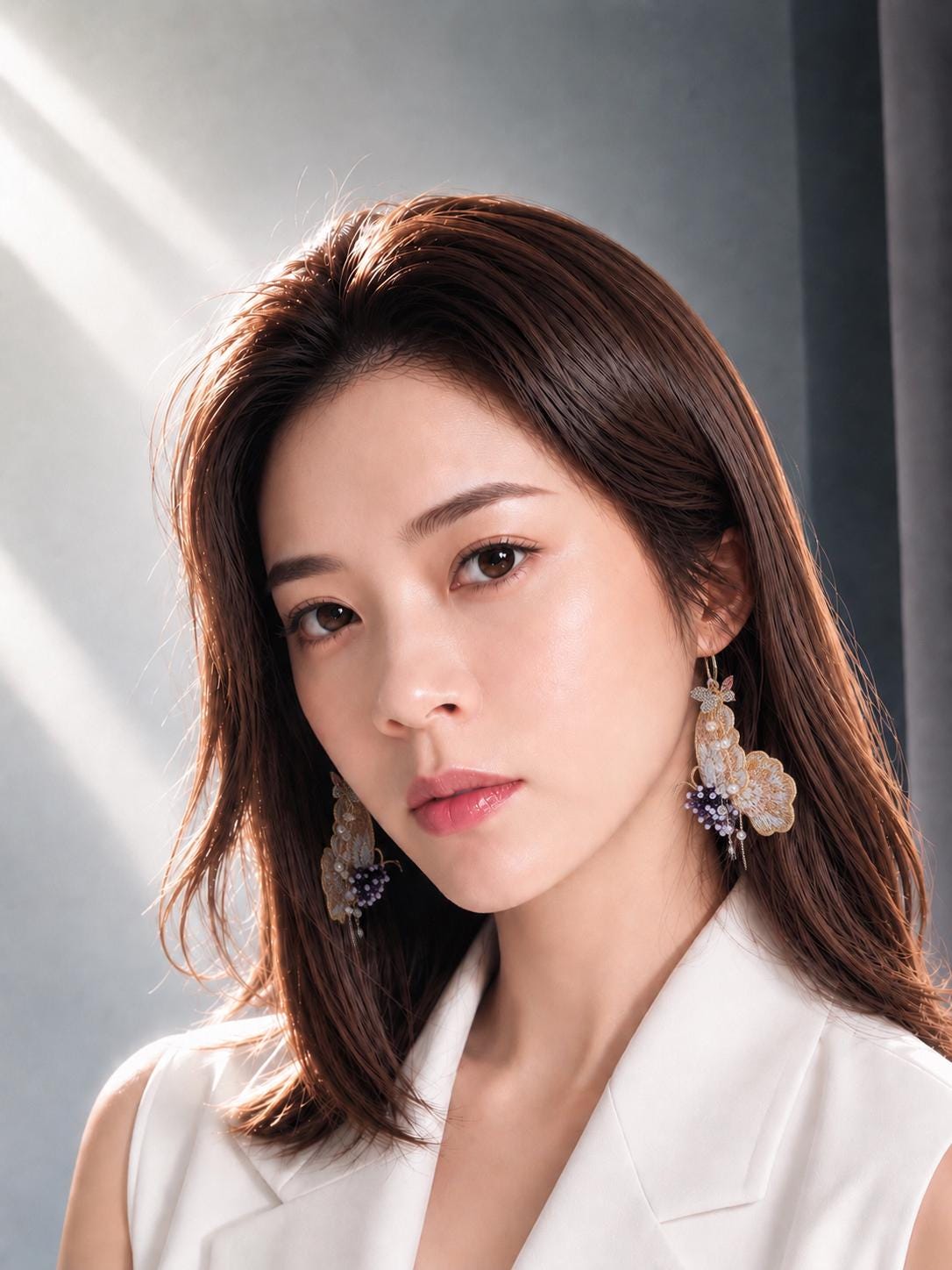 Handmade Pearl Cat Paw Dangle Earrings: Gold Plated Hook
