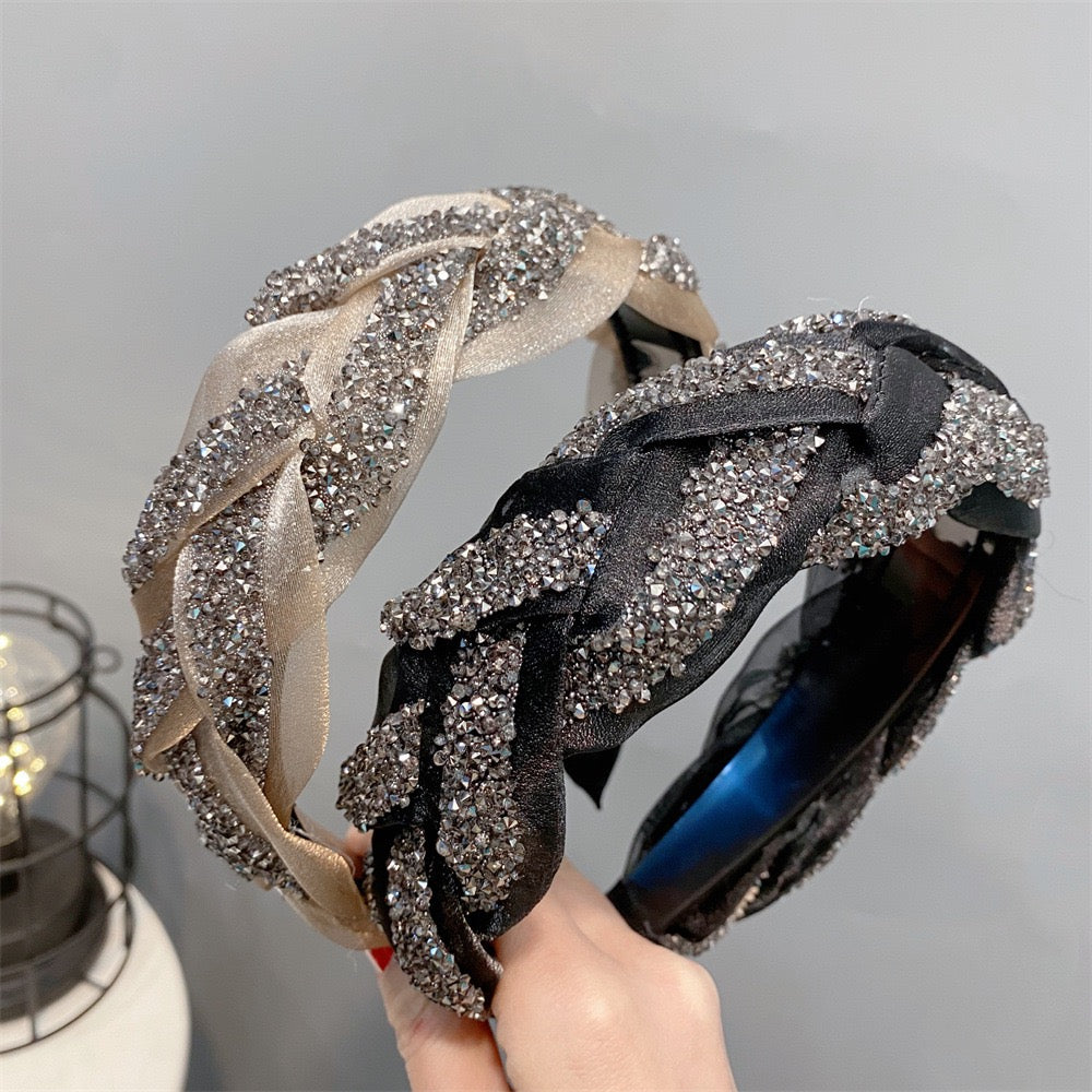 Fashion Headband,Rhinestone Headbands,Headband Jeweled Head Bands for Women Girls Hair Accessories