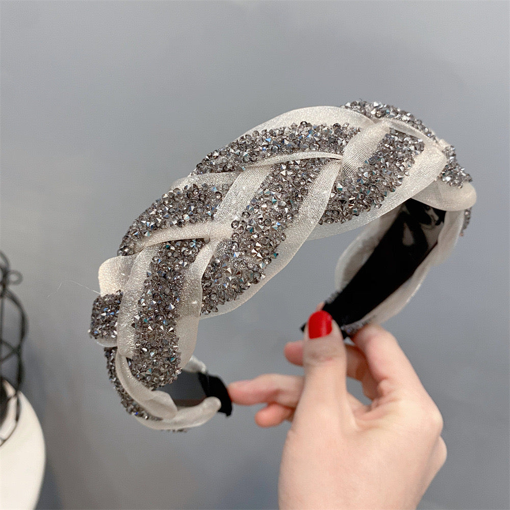 Fashion Headband,Rhinestone Headbands,Headband Jeweled Head Bands for Women Girls Hair Accessories