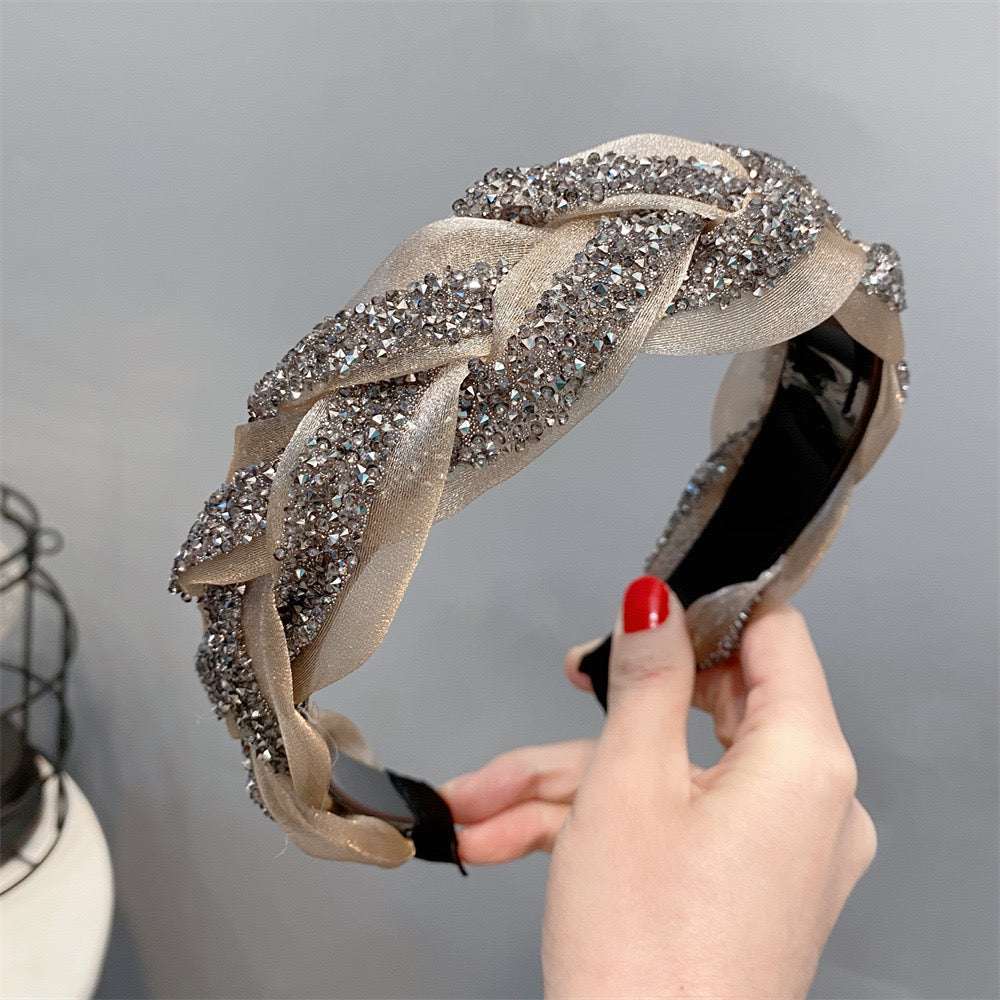 Fashion Headband,Rhinestone Headbands,Headband Jeweled Head Bands for Women Girls Hair Accessories