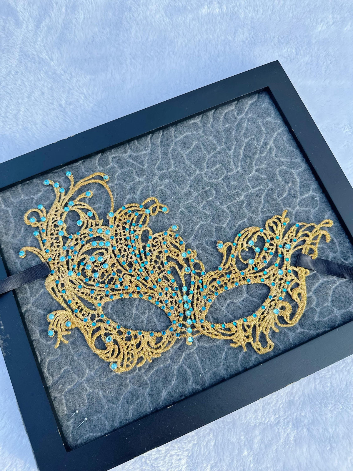 Lace Rhinestone Masquerade Mask, Halloween Mardi Gras Mask
