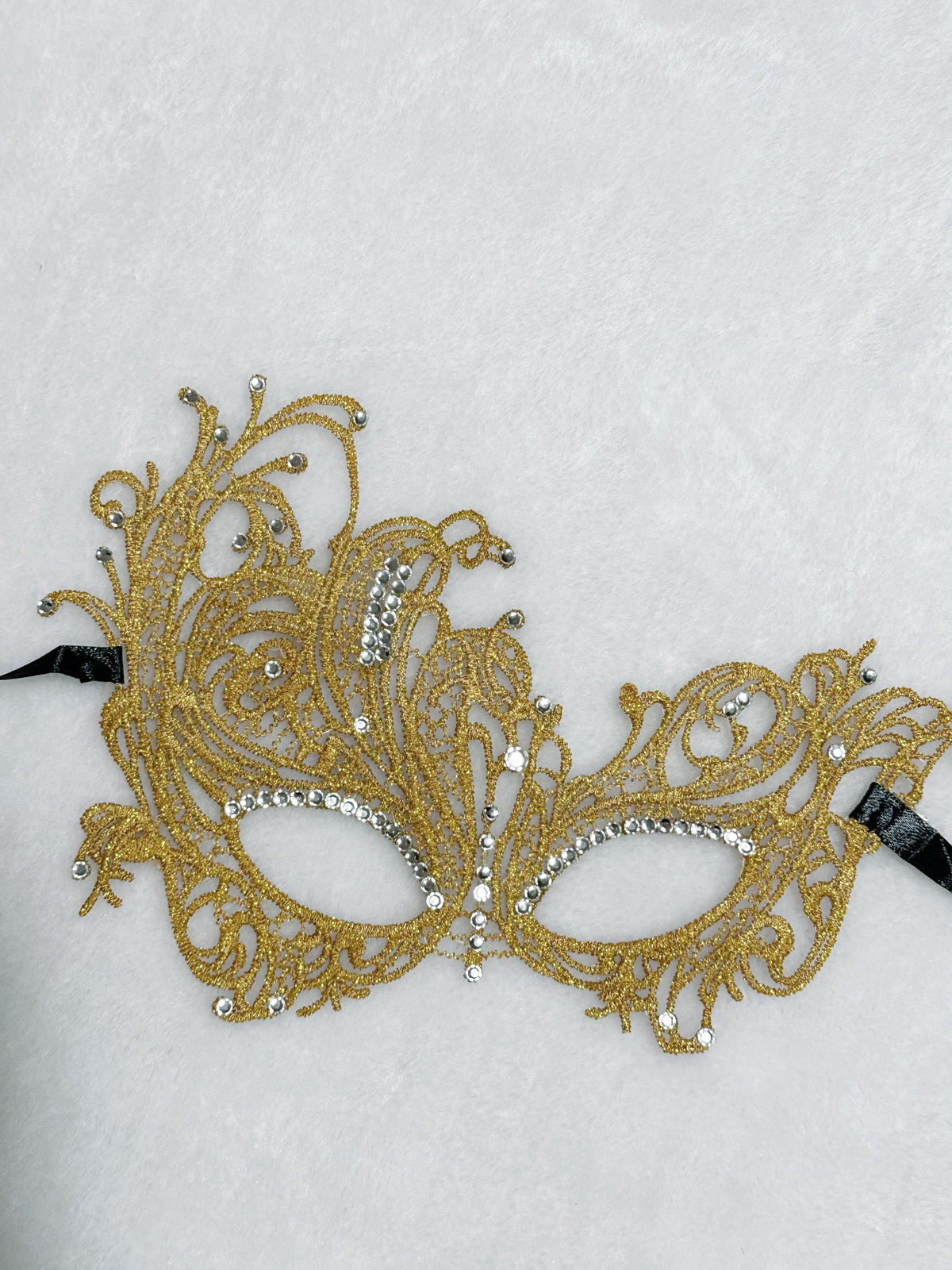 Lace Masquerade Mask with clear rhinestone,Masquerade Mask for Women Venetian Lace Eye Mask For Party Prom Ball Costume Mardi Gras