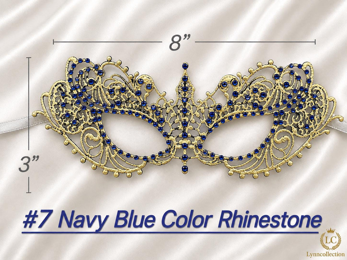 Bronze-colored color Masquerade Mask, Halloween Party Mask, Luxury Masquerade Mask Womens Lace Eye Mask