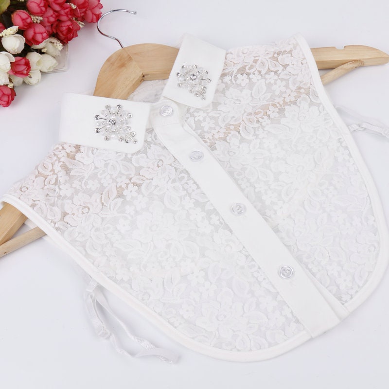 Vintage Lace Detachable Collar: Women's Half Shirt Collar