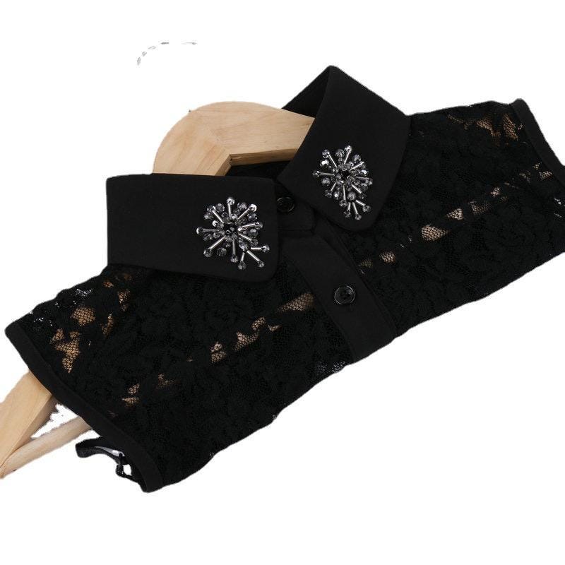 Vintage Lace Detachable Collar: Women's Half Shirt Collar