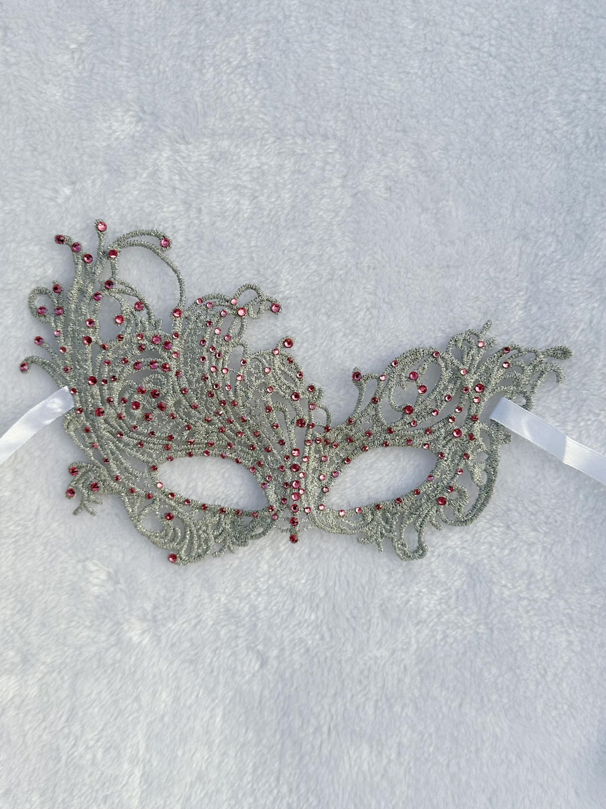 Lace Rhinestone Masquerade Mask, Halloween Mardi Gras Mask