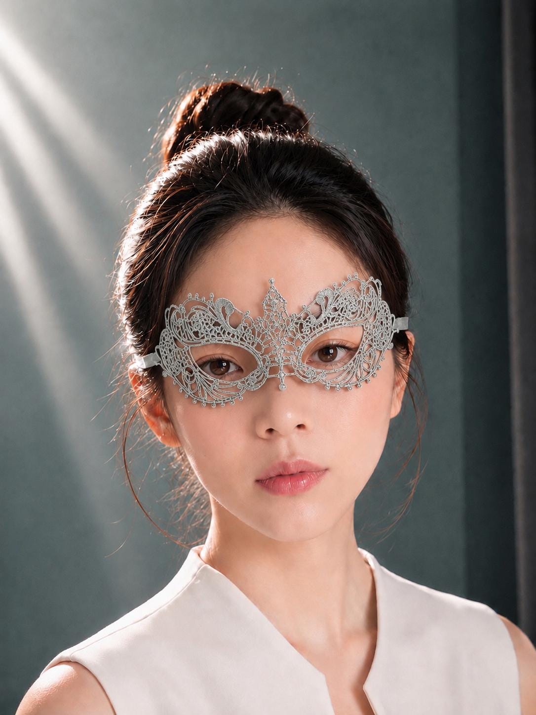Luxury Masquerade Mask Womens Lace Eye Mask for Ball Proms and Party, Halloween Party